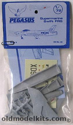 Pegasus 1/72 Supermarine Swift FR5 - Bagged, 22 plastic model kit
